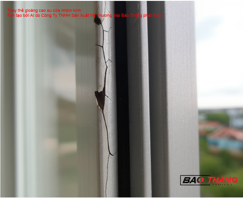 Gioăng cao su cửa nhôm kính cần được thay thế khi bị lão hóa