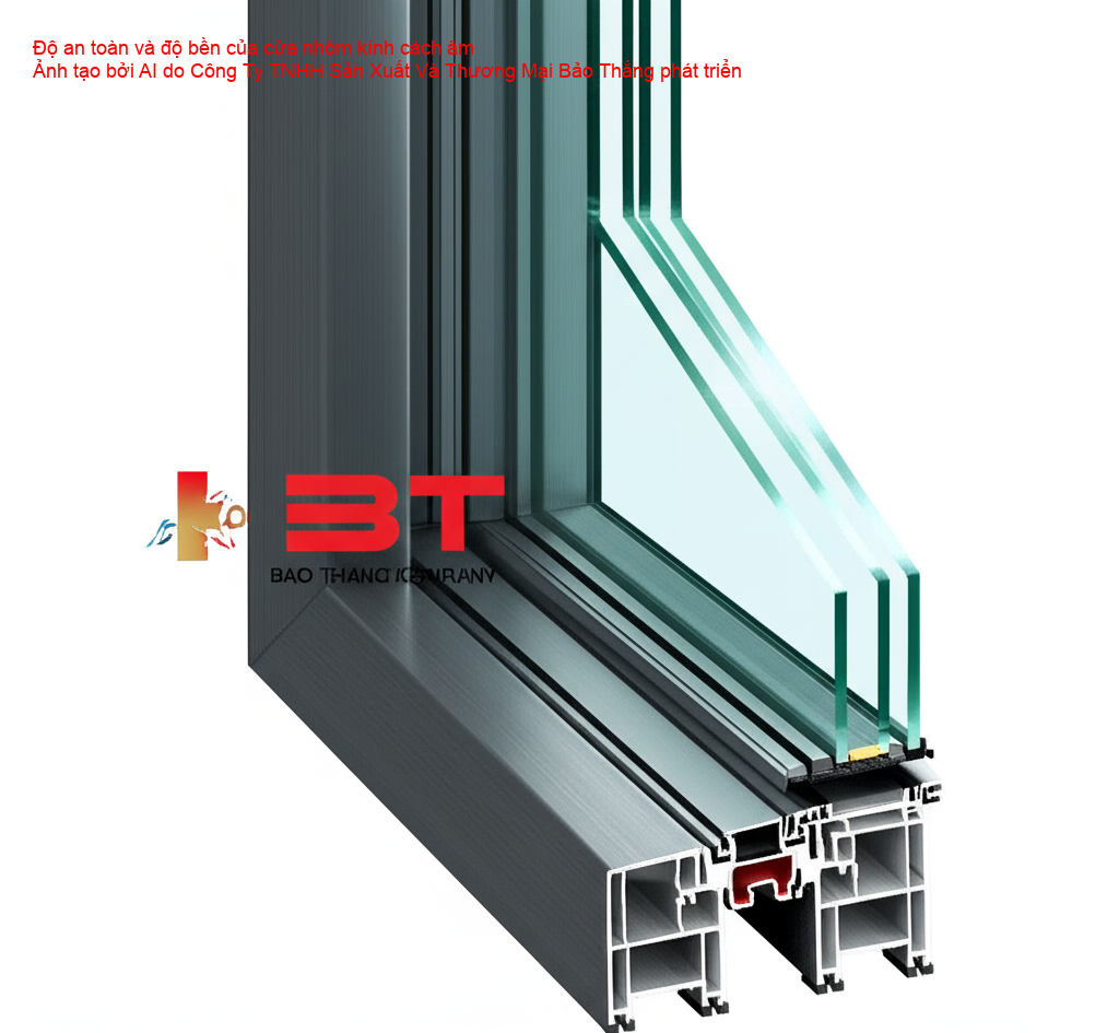 Cửa nhôm kính cách âm an toàn và bền bỉ