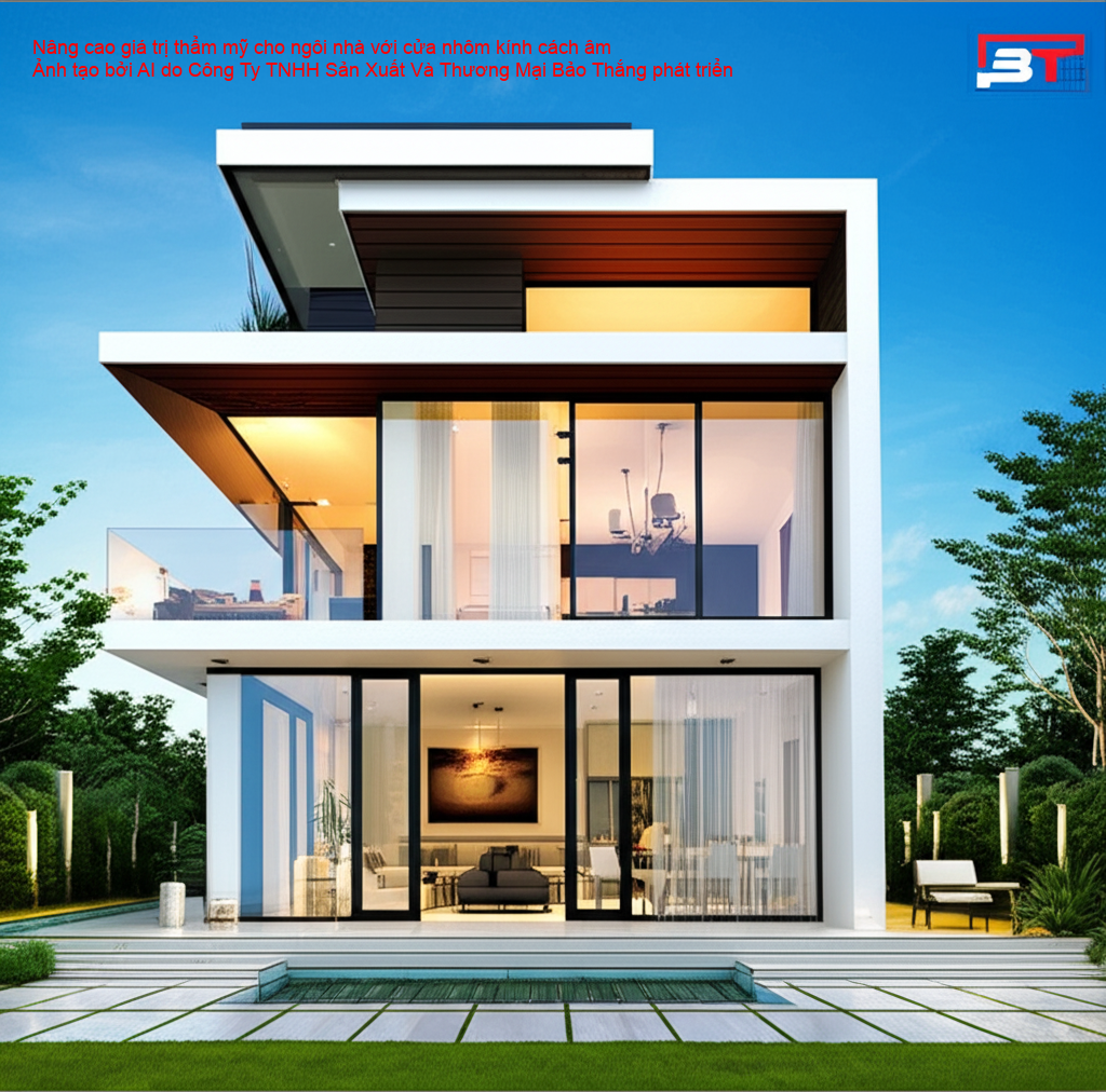 Cửa nhôm kính cách âm nâng cao giá trị thẩm mỹ