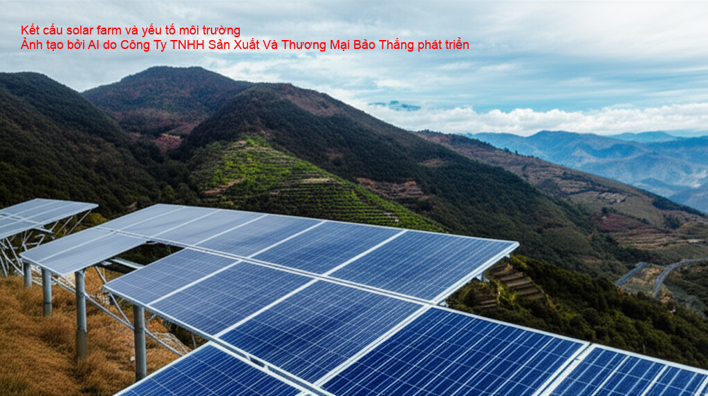 Kết cấu solar farm được thiết kế phù hợp với điều kiện môi trường khắc nghiệt