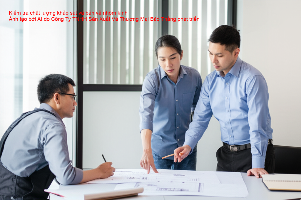 Kiểm tra chất lượng khảo sát và bản vẽ nhôm kính