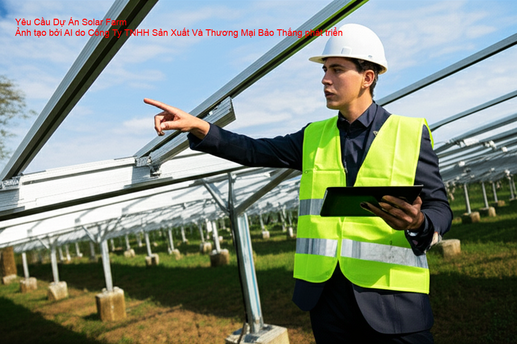 Xác định yêu cầu dự án: Tải trọng, điều kiện môi trường, loại khung và pin mặt trời