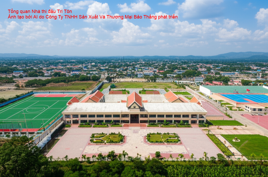 Nhà thi đấu Tri Tôn An Giang kết cấu thép hiện đại