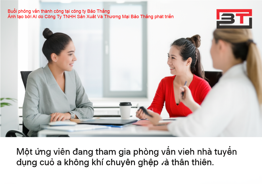 Ứng viên tự tin tham gia phỏng vấn tại Bảo Thắng, thể hiện kỹ năng và kinh nghiệm