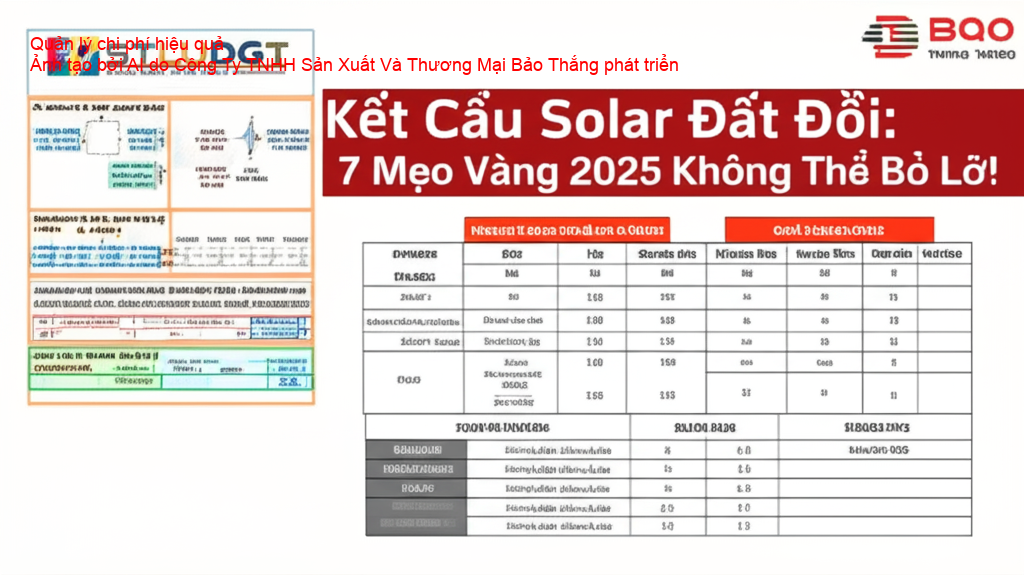 Quản lý chi phí hiệu quả trong thi công solar farm