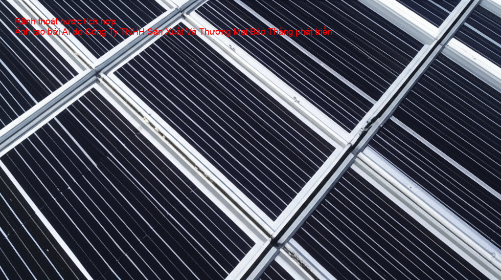 Rãnh thoát nước tích hợp trong kết cấu solar giúp thoát nước hiệu quả và thẩm mỹ