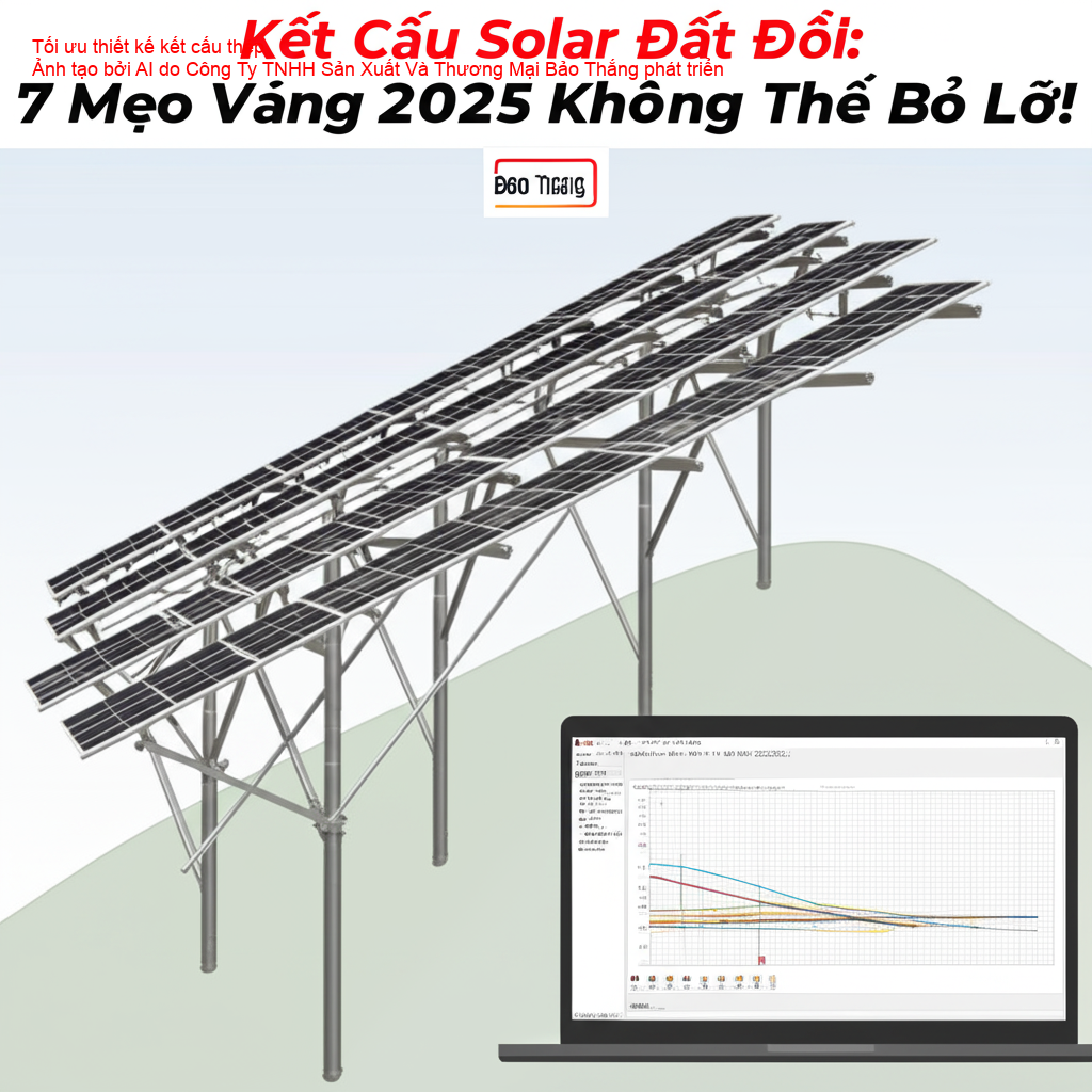 Thiết kế kết cấu thép chịu lực cho solar farm trên đất đồi