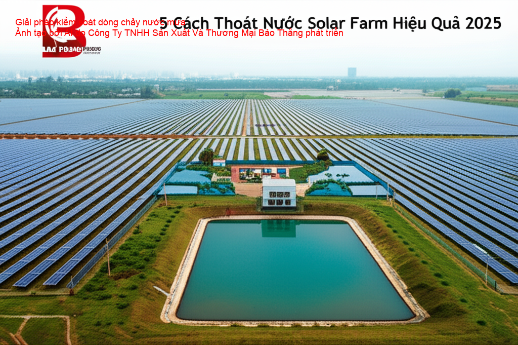 Hồ điều hòa nước mưa tại solar farm