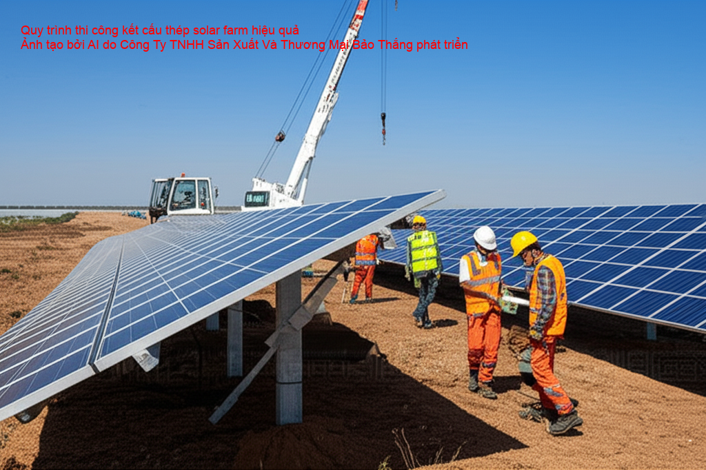 Tối ưu hóa quy trình thi công solar farm
