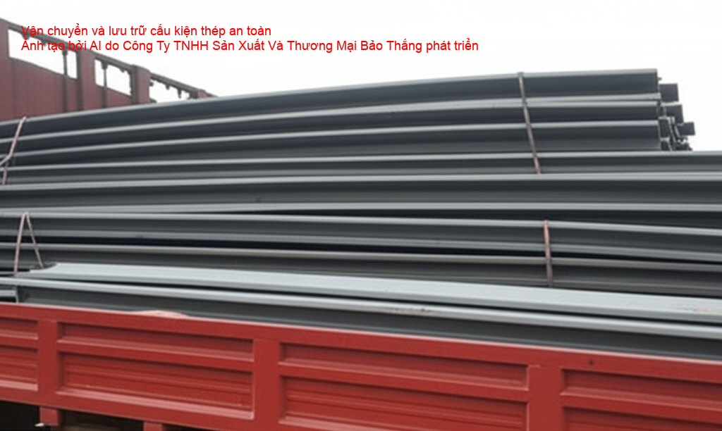 Cấu kiện thép bị hư hỏng do vận chuyển sai cách