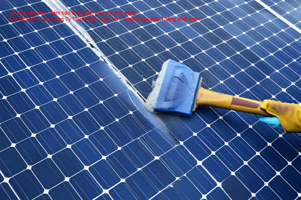 Vệ sinh bụi bẩn tấm pin solar farm