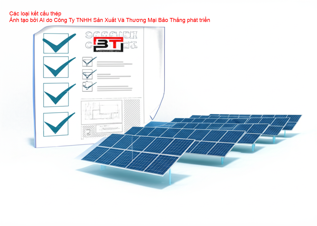 Các loại kết cấu thép cho solar farm