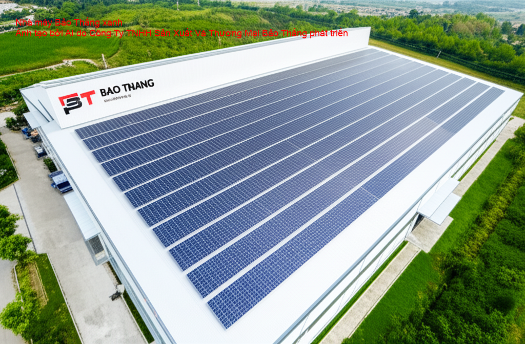 Nhà máy kết cấu thép Bảo Thắng sử dụng năng lượng mặt trời