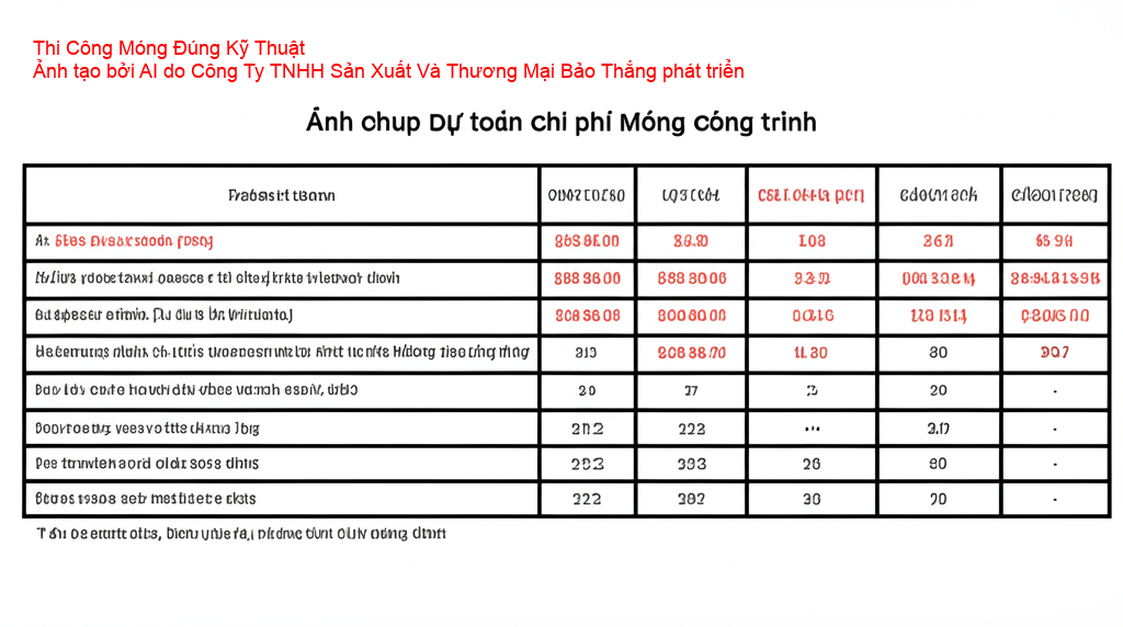 Thi công móng đúng kỹ thuật