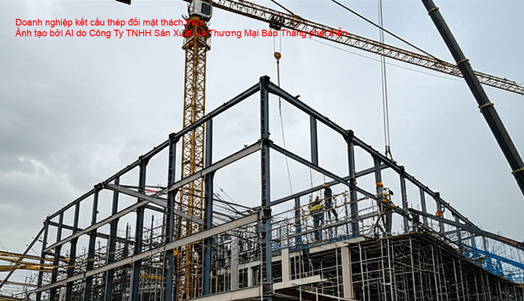 Hình ảnh thể hiện sự khó khăn của doanh nghiệp kết cấu thép khi giá thép biến động