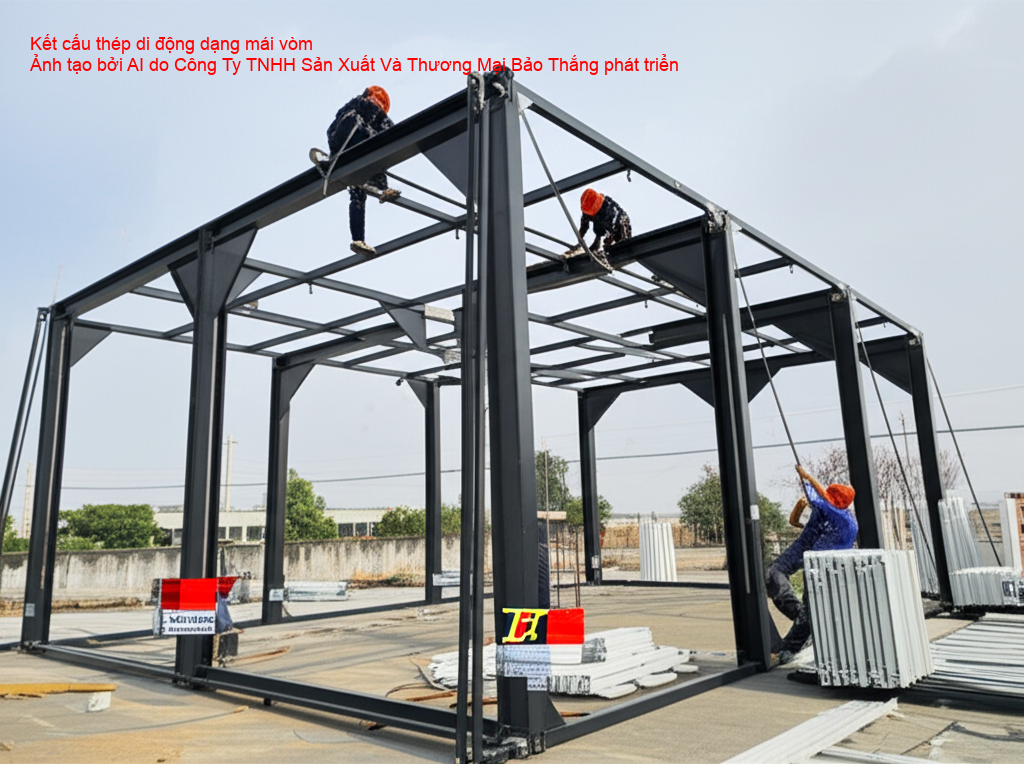 Kết cấu thép di động mái vòm cho triển lãm