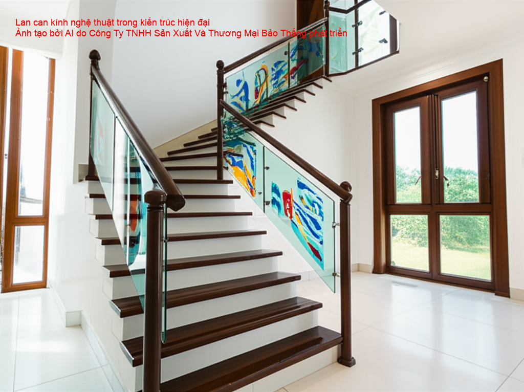 Lan can kính nghệ thuật mang đến vẻ đẹp hiện đại và sang trọng cho ngôi nhà